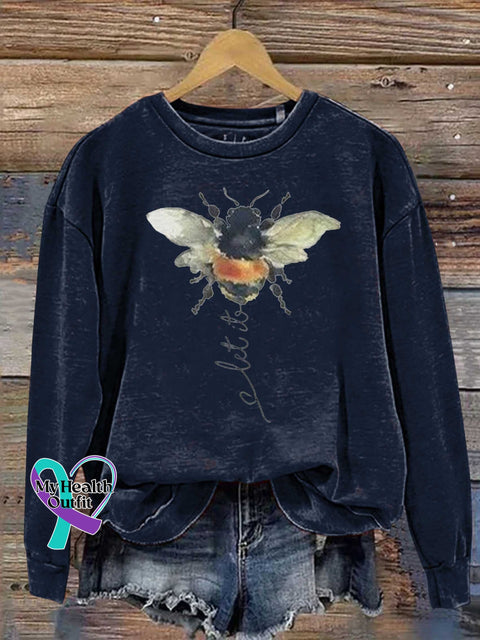 Let It Be Bee Casual Sweatshirt Blue / S