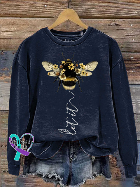 Let It Be Bee Casual Sweatshirt Blue / S