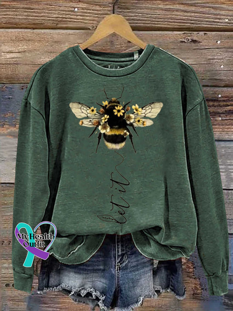 Let It Be Bee Casual Sweatshirt Green / S