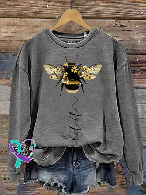 Let It Be Bee Casual Sweatshirt Grey / S