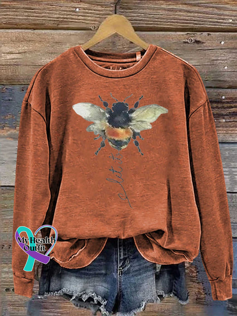 Let It Be Bee Casual Sweatshirt Orange / S