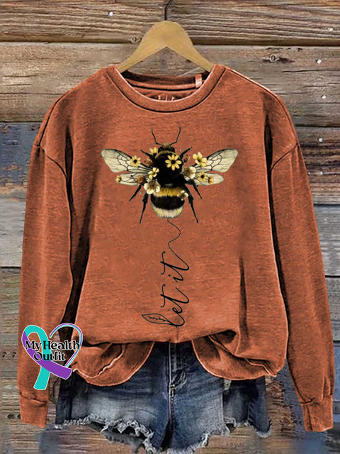 Let It Be Bee Casual Sweatshirt Orange / S
