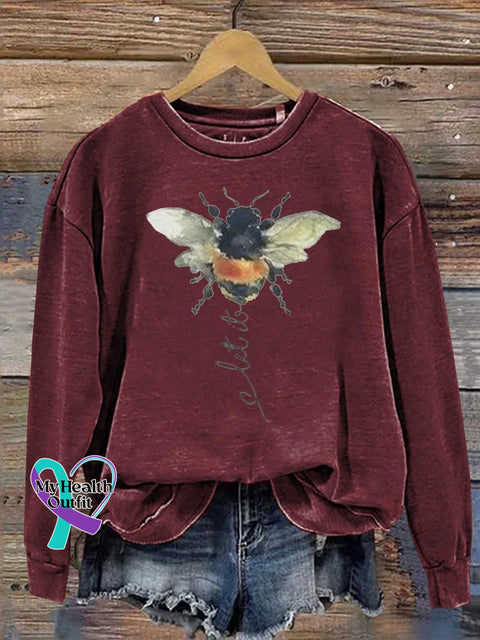 Let It Be Bee Casual Sweatshirt Red / S