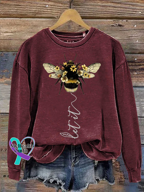 Let It Be Bee Casual Sweatshirt Red / S