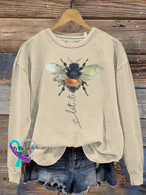 Let It Be Bee Casual Sweatshirt Sand / S