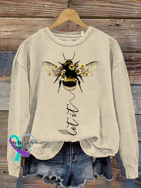 Let It Be Bee Casual Sweatshirt Sand / S