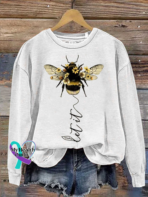 Let It Be Bee Casual Sweatshirt White / S