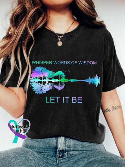 Let It Be Print T-Shirt Black / S