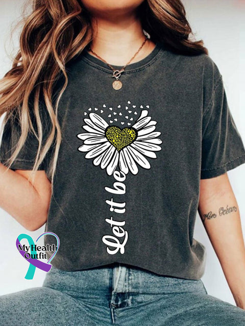 Let It Be Print T-Shirt Dark Grey / S