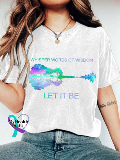 Let It Be Print T-Shirt White / S