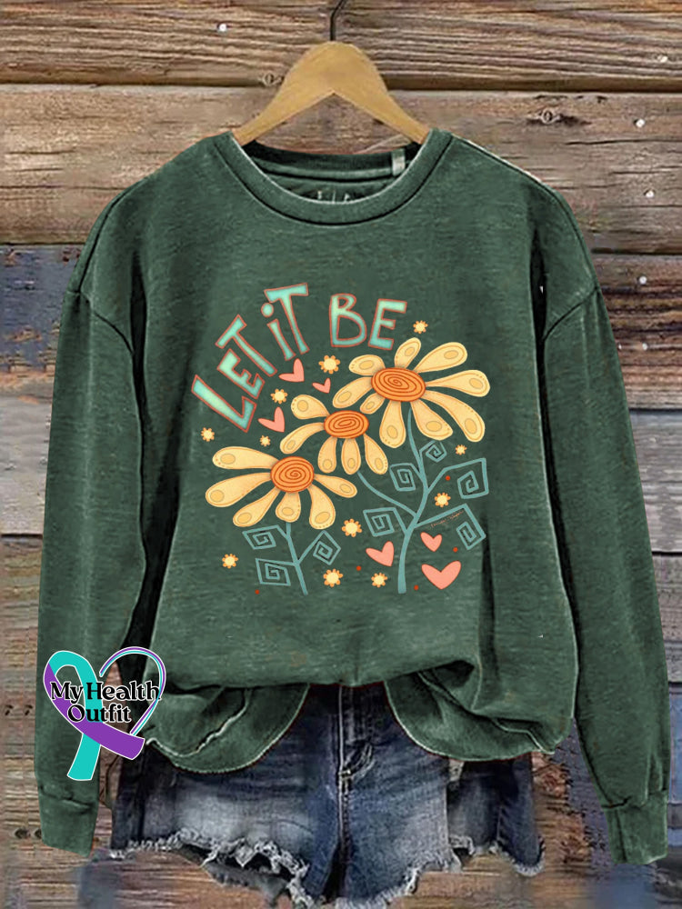 Let It Be Printed Casual Sweatshirt Green / S