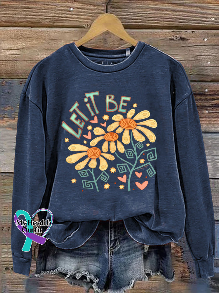 Let It Be Printed Casual Sweatshirt NavyBlue / S