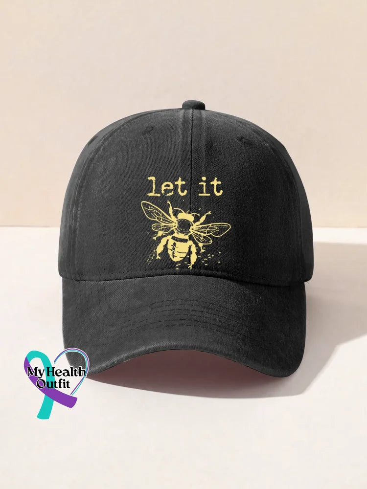Let It Bee Art Baseball Cap