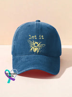 Let It Bee Art Baseball Cap Blue / Onesize