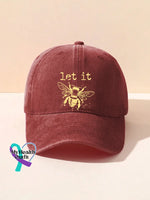 Let It Bee Art Baseball Cap Red / Onesize