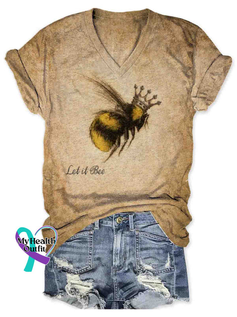 Let It Bee Art Casual T-Shirt Multicolor / S