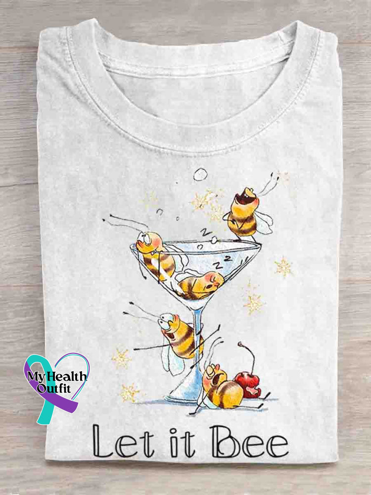 Let It Bee Art T-shirt White / S