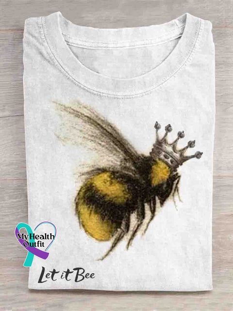 Let It Bee Art T-shirt White / S