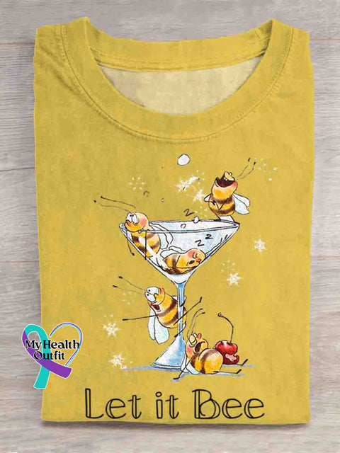 Let It Bee Art T-shirt Yellow / S