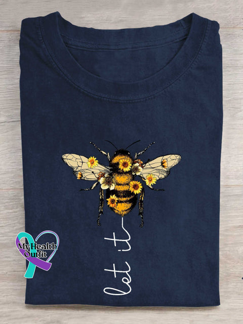 Let It Bee T-shirt Blue / S