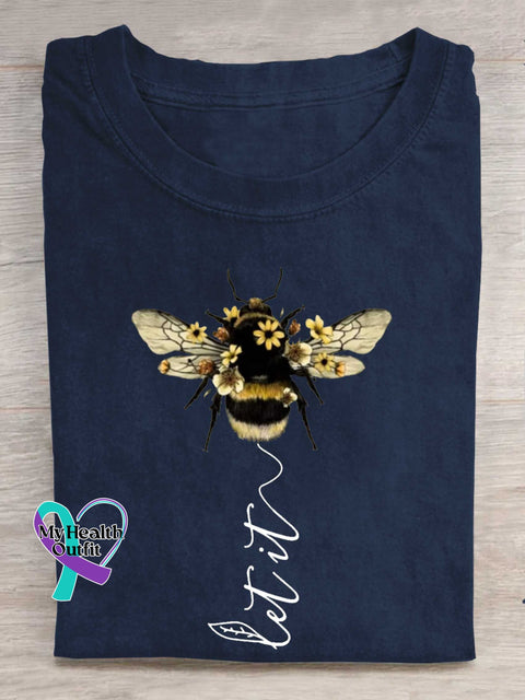 Let It Bee T-shirt Blue / S