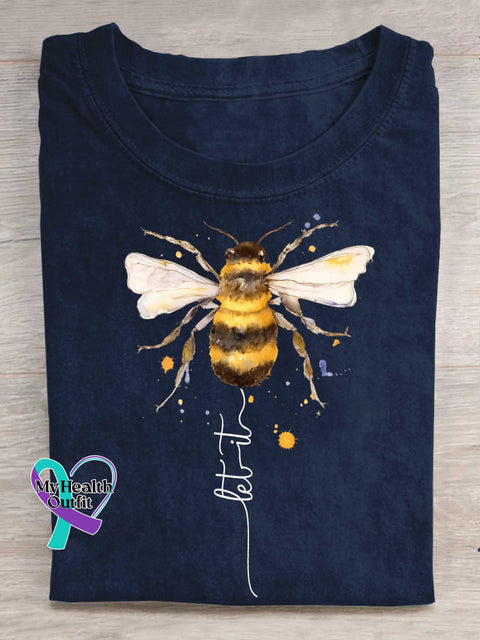 Let It Bee T-shirt Blue / S