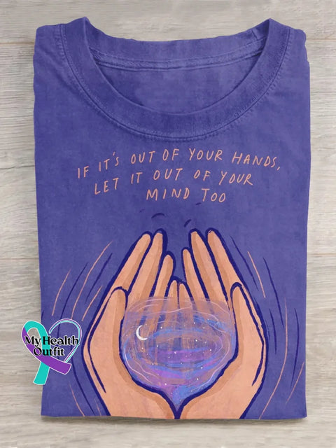 Let It Out Of Your Hand Art Print Shirt Purple / S