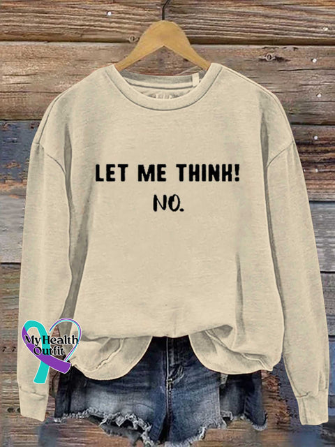 Let Me Think! No. Casual Sweatshirt Sand / S