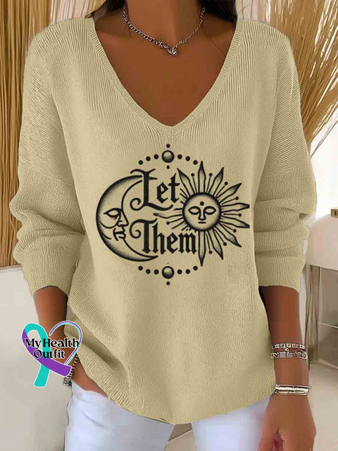 Let Them Art Women’s Casual Pullover Sweater Apricot / S