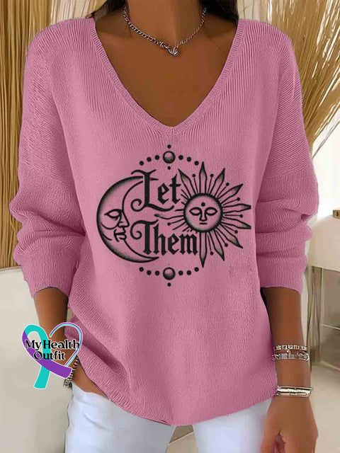 Let Them Art Women’s Casual Pullover Sweater LightPink / S
