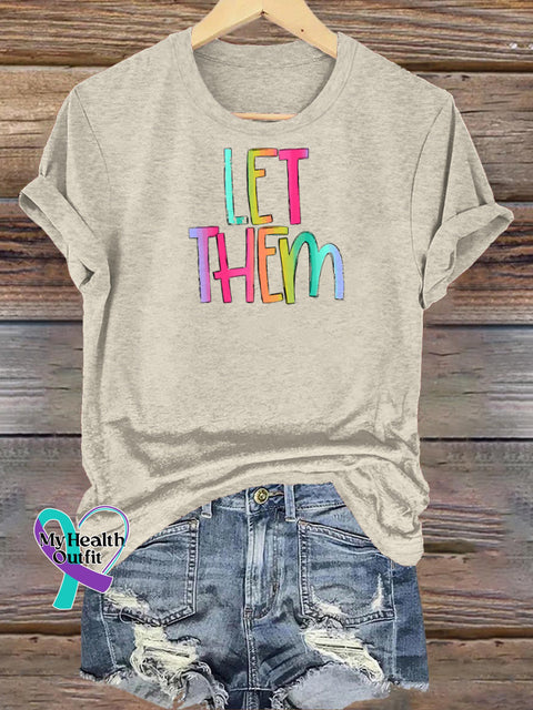Let Them Casual Crew Neck Short Sleeve T-Shirt Beige / S
