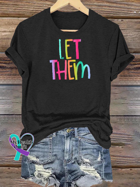 Let Them Casual Crew Neck Short Sleeve T-Shirt Black / S