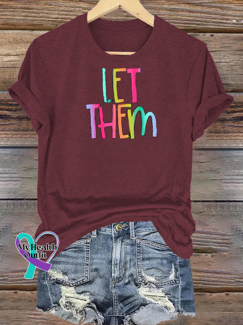 Let Them Casual Crew Neck Short Sleeve T-Shirt Brown / S