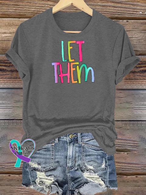 Let Them Casual Crew Neck Short Sleeve T-Shirt Grey / S
