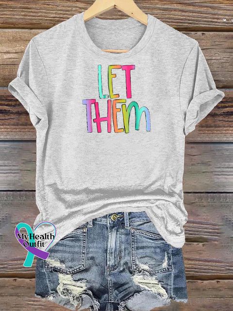 Let Them Casual Crew Neck Short Sleeve T-Shirt White / S