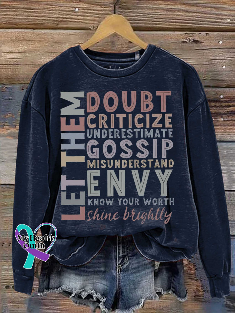 Let Them Mental Health Awareness Casual Sweatshirt Blue / S