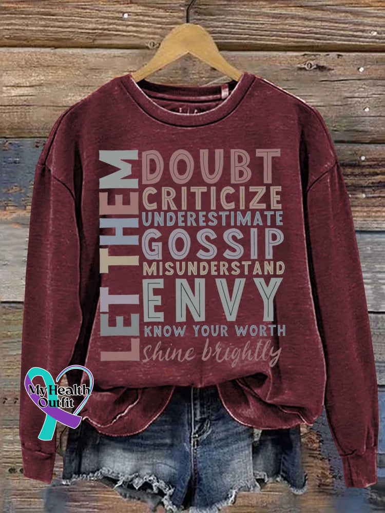 Let Them Mental Health Awareness Casual Sweatshirt Red / S