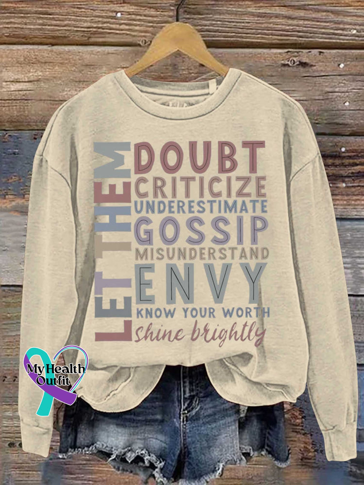 Let Them Mental Health Awareness Casual Sweatshirt Sand / S