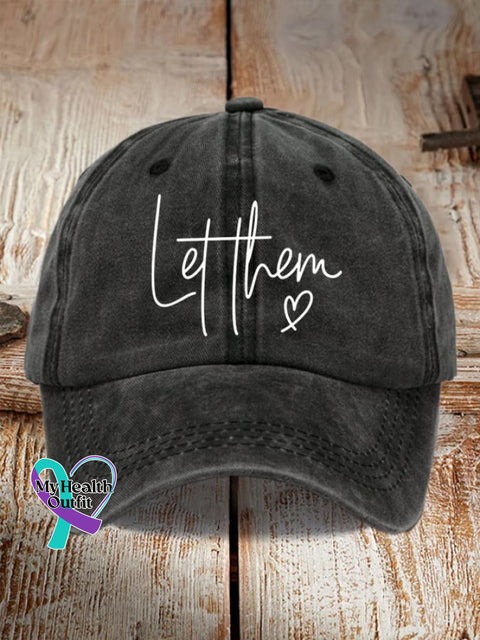 Let Them Print Baseball Cap Black / One-Size