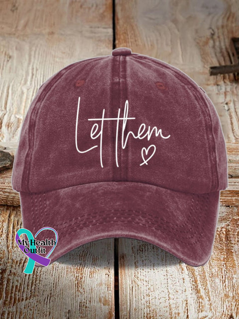 Let Them Print Baseball Cap Burgundy / One-Size