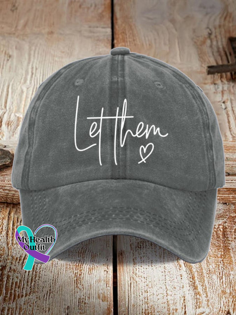Let Them Print Baseball Cap Grey / One-Size
