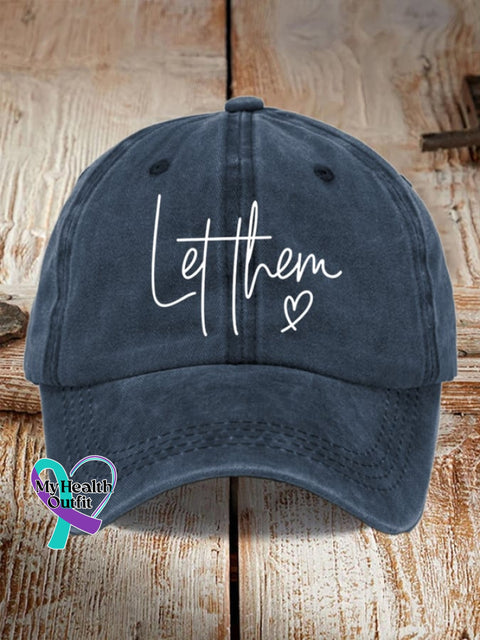 Let Them Print Baseball Cap Navy / One-Size