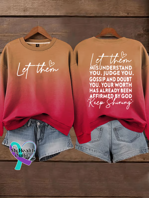 Let Them Suicide Prevention Awareness Casual Cotton Sweatshirt Red / S