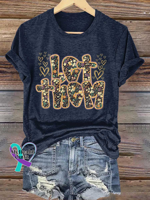 Let Them T-shirt Blue / S