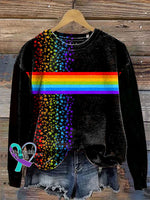 Lgbt Print Casual Sweatshirt As Shown / S