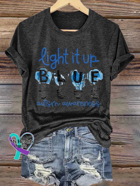Light It Up Autism Awareness T-shirt Black / S