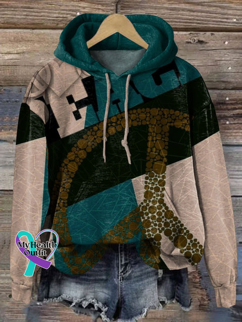 Love And Peace Art Print Casual Sweatshirt Multicolor / S