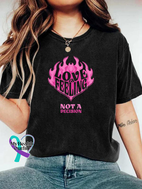 Love Is Feeling Art T-shirt Black / S