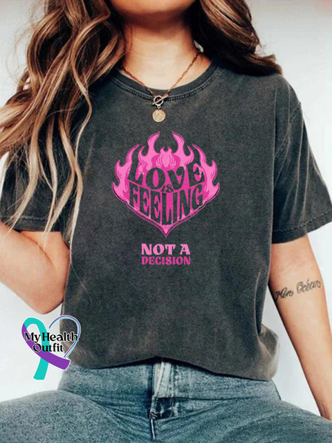 Love Is Feeling Art T-shirt DarkGray / S
