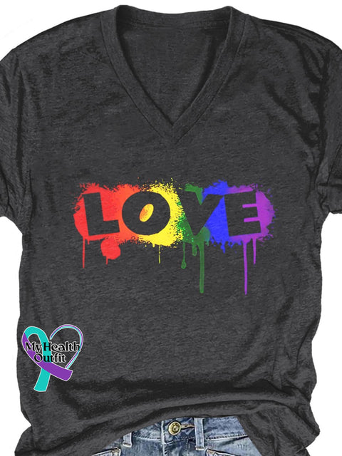 Love Lgbt Art Print Casual T-Shirt